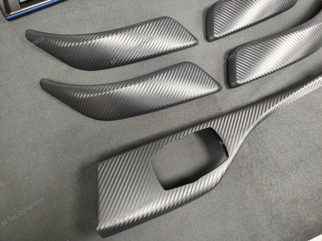 BMW F20 INTERIOR TRIM SET - 3D CARBON / ALCANTARA / BLUE ACCENT