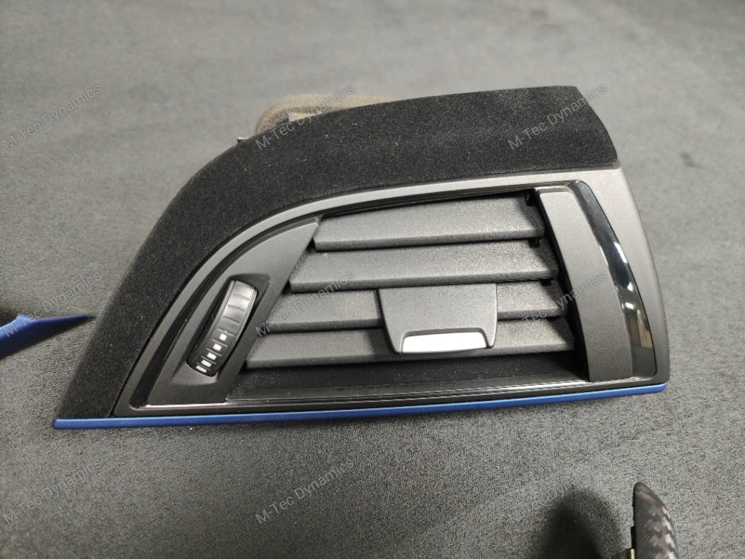 BMW F20 INTERIOR TRIM SET - 3D CARBON / ALCANTARA / BLUE ACCENT