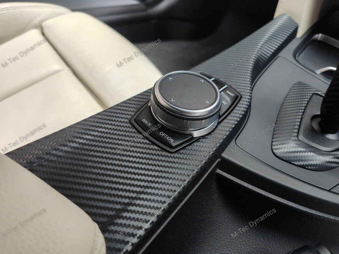 WRAPPING SERVICE - BMW F3X INTERIOR TRIM SET - 3D CARBON / SILVER ACCENT (F30 F31 F32 F33 F36)