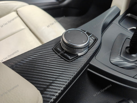 WRAPPING SERVICE - BMW F30 F32 INTERIOR TRIM SET - 3D CARBON - SILVER ACCENT