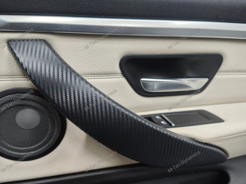 WRAPPING SERVICE - BMW F30 F32 INTERIOR TRIM SET - 3D CARBON - SILVER ACCENT