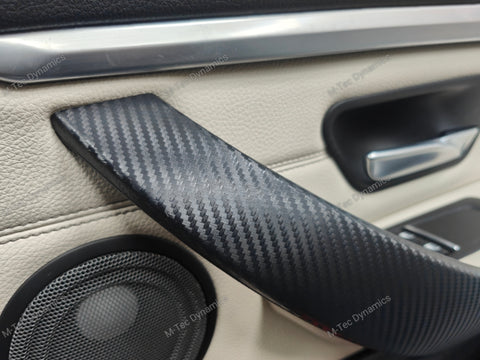WRAPPING SERVICE - BMW F30 F32 INTERIOR TRIM SET - 3D CARBON - SILVER ACCENT