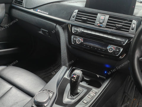 WRAPPING SERVICE - BMW F3X F8X CUSTOM INTERIOR TRIM SET - ALCANTARA / SILVER / 3D CARBON