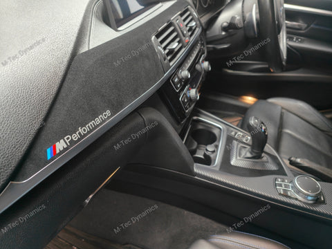 WRAPPING SERVICE - BMW F3X F8X CUSTOM INTERIOR TRIM SET - ALCANTARA / SILVER / 3D CARBON