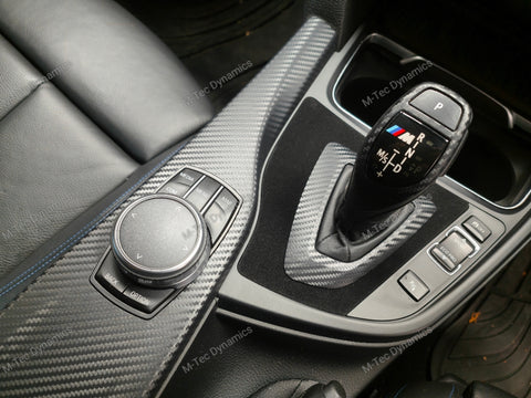 WRAPPING SERVICE - BMW F3X F8X CUSTOM INTERIOR TRIM SET - ALCANTARA / SILVER / 3D CARBON