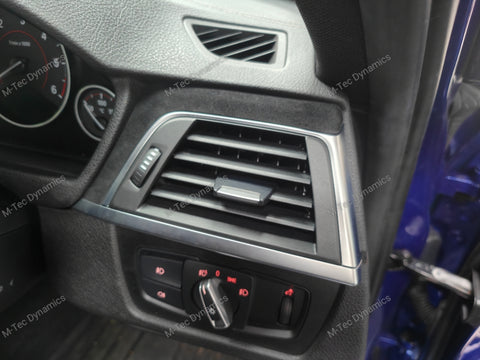 WRAPPING SERVICE - BMW F3X F8X CUSTOM INTERIOR TRIM SET - ALCANTARA / SILVER / 3D CARBON