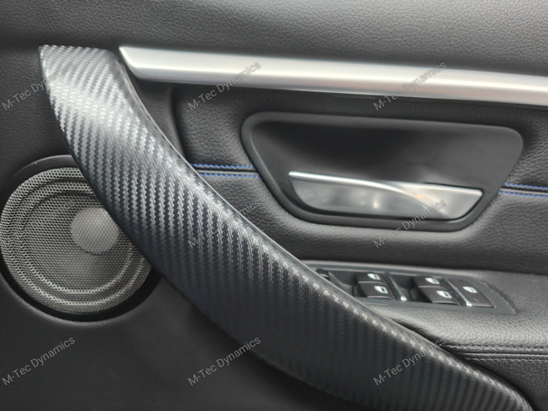 WRAPPING SERVICE - BMW F3X INTERIOR TRIM SET - 3D CARBON / ALCANTARA / SILVER ACCENT - (F30 F31 F32 F33 F36)