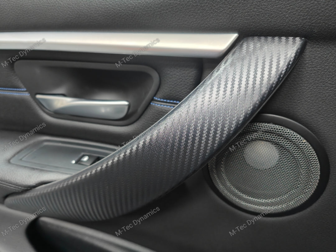 WRAPPING SERVICE - BMW F3X INTERIOR TRIM SET - 3D CARBON / ALCANTARA / SILVER ACCENT - (F30 F31 F32 F33 F36)