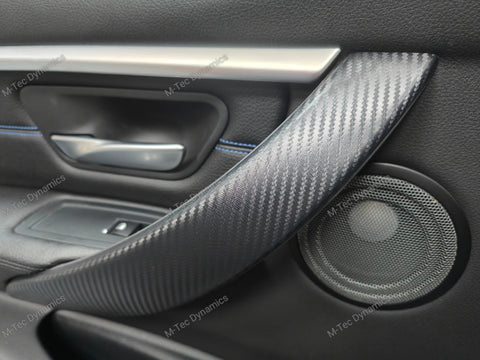 WRAPPING SERVICE - BMW F3X F8X CUSTOM INTERIOR TRIM SET - ALCANTARA / SILVER / 3D CARBON