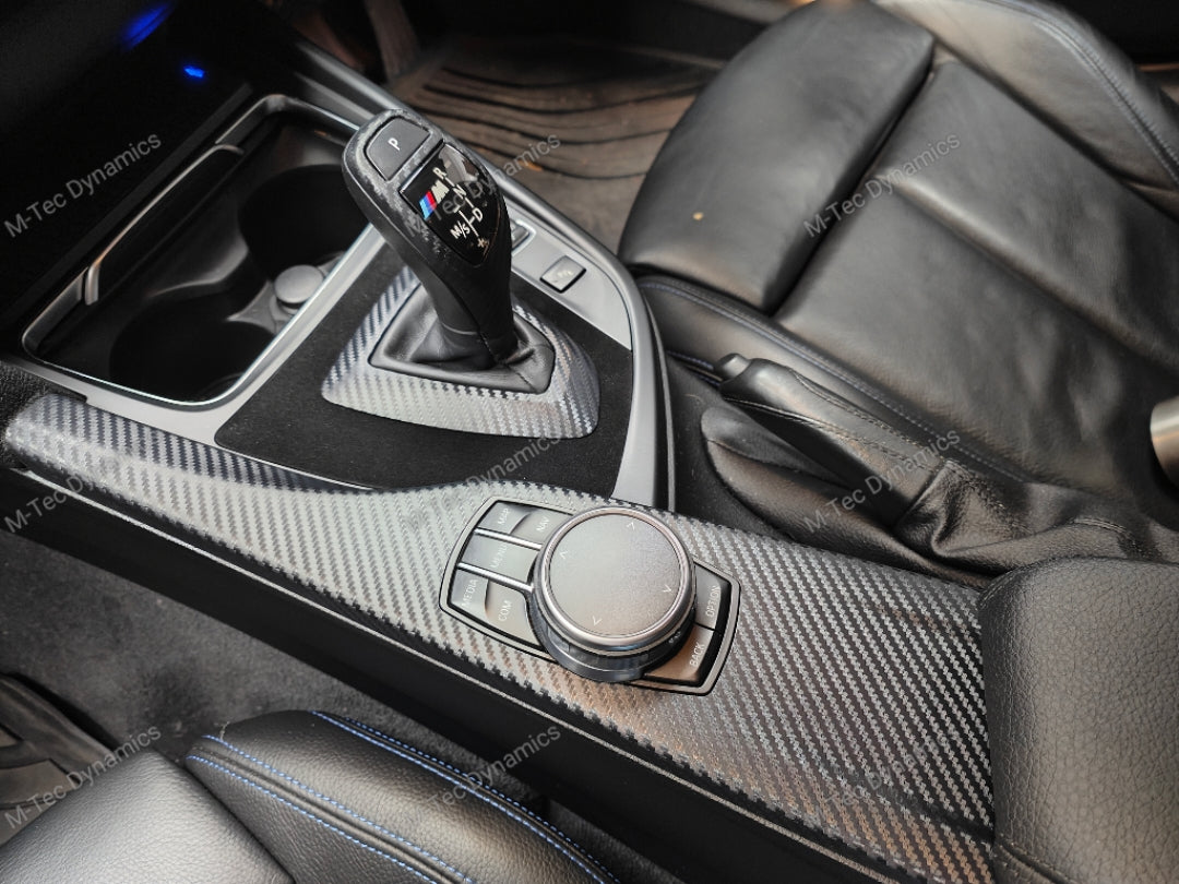 WRAPPING SERVICE - BMW F3X INTERIOR TRIM SET - 3D CARBON / ALCANTARA / SILVER ACCENT - (F30 F31 F32 F33 F36)