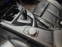 WRAPPING SERVICE - BMW F3X INTERIOR TRIM SET - 3D CARBON / ALCANTARA / SILVER ACCENT - (F30 F31 F32 F33 F36)