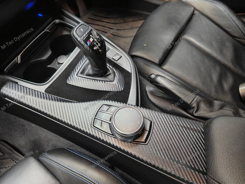 WRAPPING SERVICE - BMW F3X F8X CUSTOM INTERIOR TRIM SET - ALCANTARA / SILVER / 3D CARBON