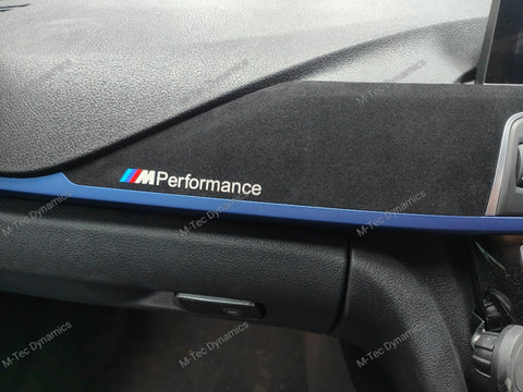 WRAPPING SERVICE - BMW F3X F8X CUSTOM INTERIOR TRIM SET - ALCANTARA / BLUE / TEXTURED CARBON