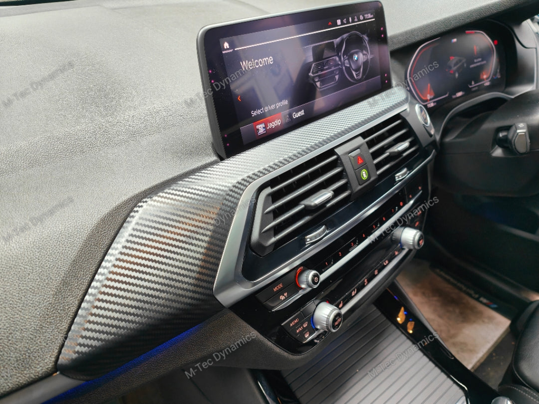BMW G01 X3 / G02 X4 INTERIOR TRIM SET WRAPPING SERVICE - 3D MATT CARBON