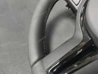 BMW F-SERIES NAPPA LEATHER BLACK STITCH / BLACK OUT / M4 FASCIA STEERING WHEEL - BMW 1 2 3 4 5 X SERIES