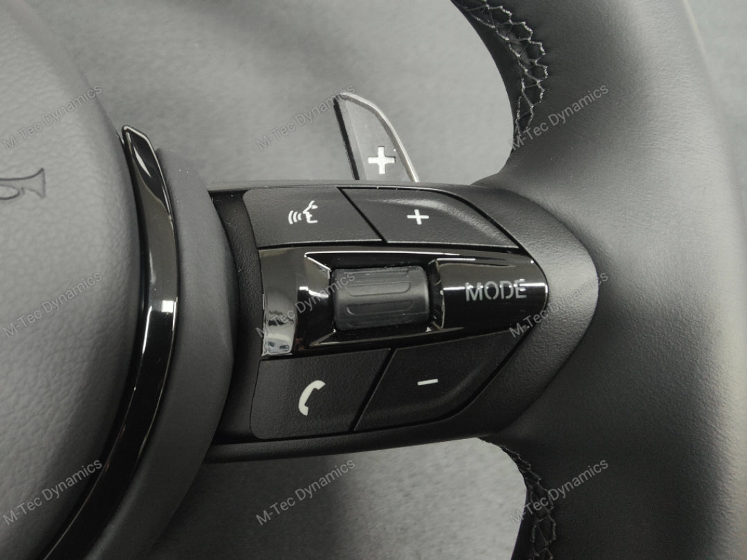 BMW F-SERIES NAPPA LEATHER BLACK STITCH / BLACK OUT / M4 FASCIA STEERING WHEEL - BMW 1 2 3 4 5 X SERIES
