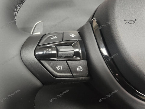 BMW F-SERIES NAPPA LEATHER BLACK STITCH / BLACK OUT / M4 FASCIA STEERING WHEEL - BMW 1 2 3 4 5 X SERIES