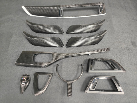 BMW F20 F21 F22 F23 LCI-2 CUSTOM INTERIOR TRIM SET - TEXTURED CARBON / CUSTOM COLOUR ACCENT TRIM - WRAPPING SERVICE