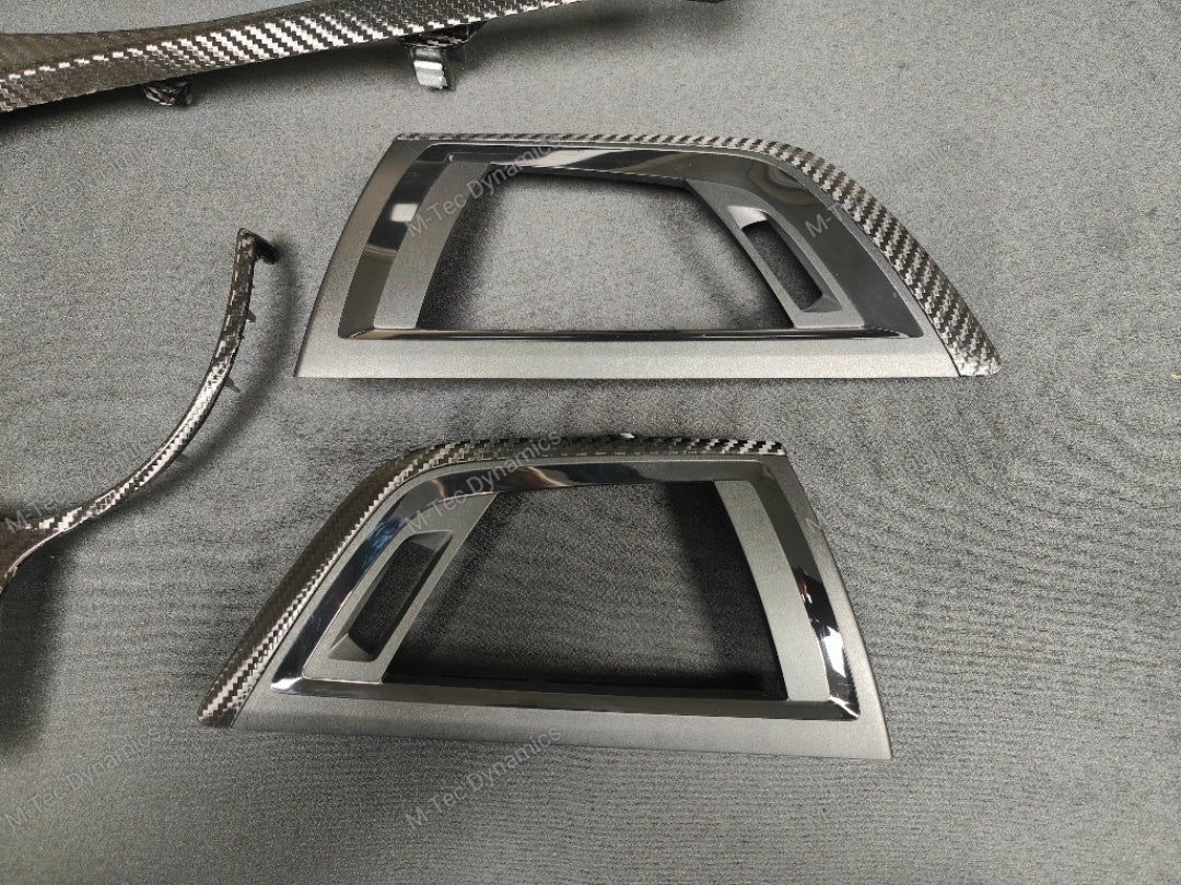 WRAPPING SERVICE - BMW F20 F21 F22 F23 LCI-2 CUSTOM INTERIOR TRIM SET - TEXTURED CARBON / CUSTOM COLOUR ACCENT TRIM