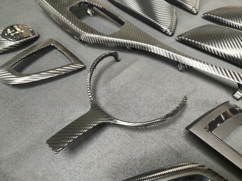 BMW F20 F21 F22 F23 LCI-2 CUSTOM INTERIOR TRIM SET - TEXTURED CARBON / CUSTOM COLOUR ACCENT TRIM - WRAPPING SERVICE