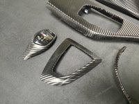 WRAPPING SERVICE - BMW F20 F21 F22 F23 LCI-2 CUSTOM INTERIOR TRIM SET - TEXTURED CARBON / CUSTOM COLOUR ACCENT TRIM