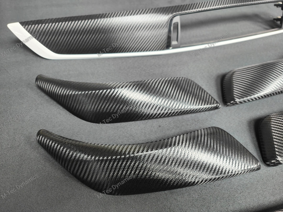 WRAPPING SERVICE - BMW F20 F21 F22 F23 LCI-2 CUSTOM INTERIOR TRIM SET - TEXTURED CARBON / CUSTOM COLOUR ACCENT TRIM