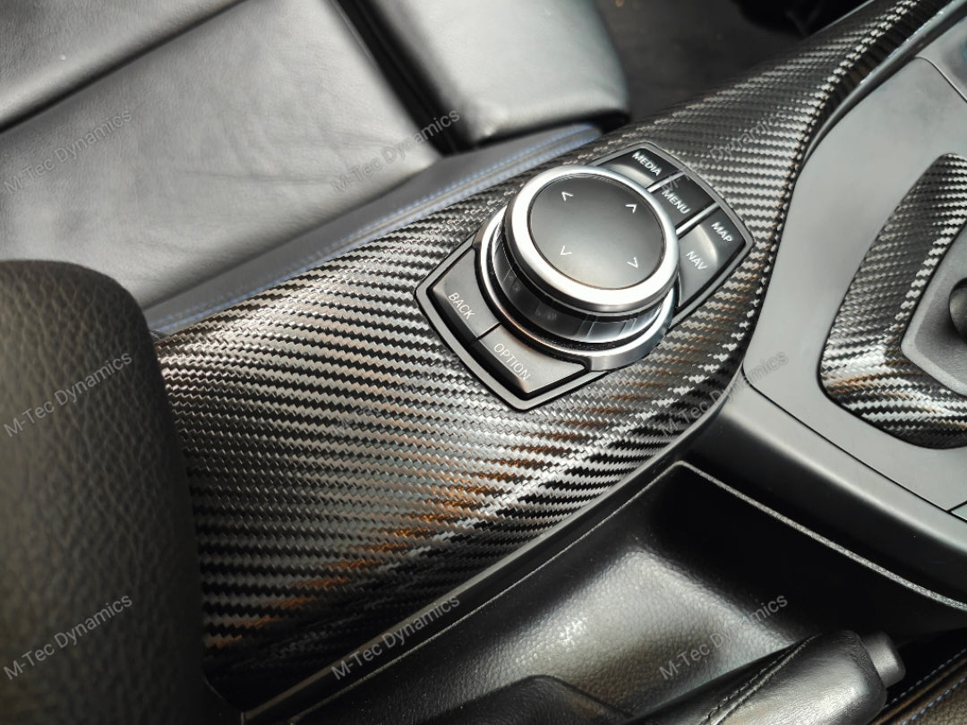 WRAPPING SERVICE - BMW F20 F21 F22 F23 LCI-2 CUSTOM INTERIOR TRIM SET - TEXTURED CARBON / CUSTOM COLOUR ACCENT TRIM