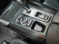 BMW X5 E70 / X6 E71 INTERIOR WRAPPING SERVICE - BLACK DEEP TEXTURED CARBON