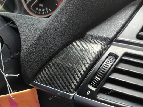 BMW X5 E70 / X6 E71 INTERIOR WRAPPING SERVICE - BLACK DEEP TEXTURED CARBON