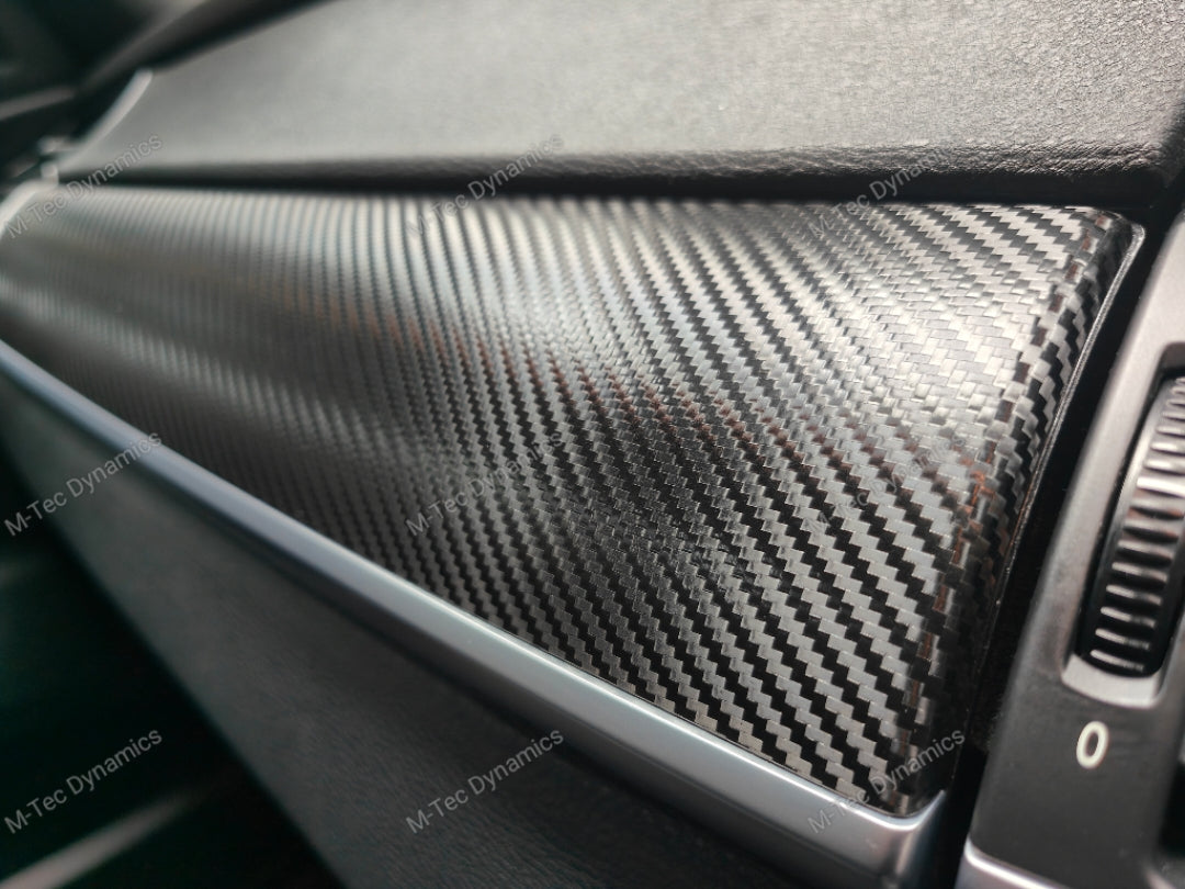 BMW X5 E70 / X6 E71 INTERIOR WRAPPING SERVICE - BLACK DEEP TEXTURED CARBON