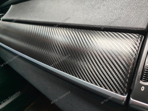BMW X5 E70 / X6 E71 INTERIOR WRAPPING SERVICE - BLACK DEEP TEXTURED CARBON