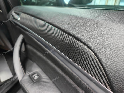 BMW X5 E70 / X6 E71 INTERIOR WRAPPING SERVICE - BLACK DEEP TEXTURED CARBON