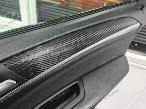 BMW X5 E70 / X6 E71 INTERIOR WRAPPING SERVICE - BLACK DEEP TEXTURED CARBON