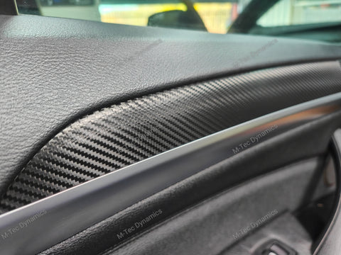BMW X5 E70 / X6 E71 INTERIOR WRAPPING SERVICE - BLACK DEEP TEXTURED CARBON