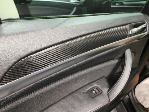 BMW X5 E70 / X6 E71 INTERIOR WRAPPING SERVICE - BLACK DEEP TEXTURED CARBON