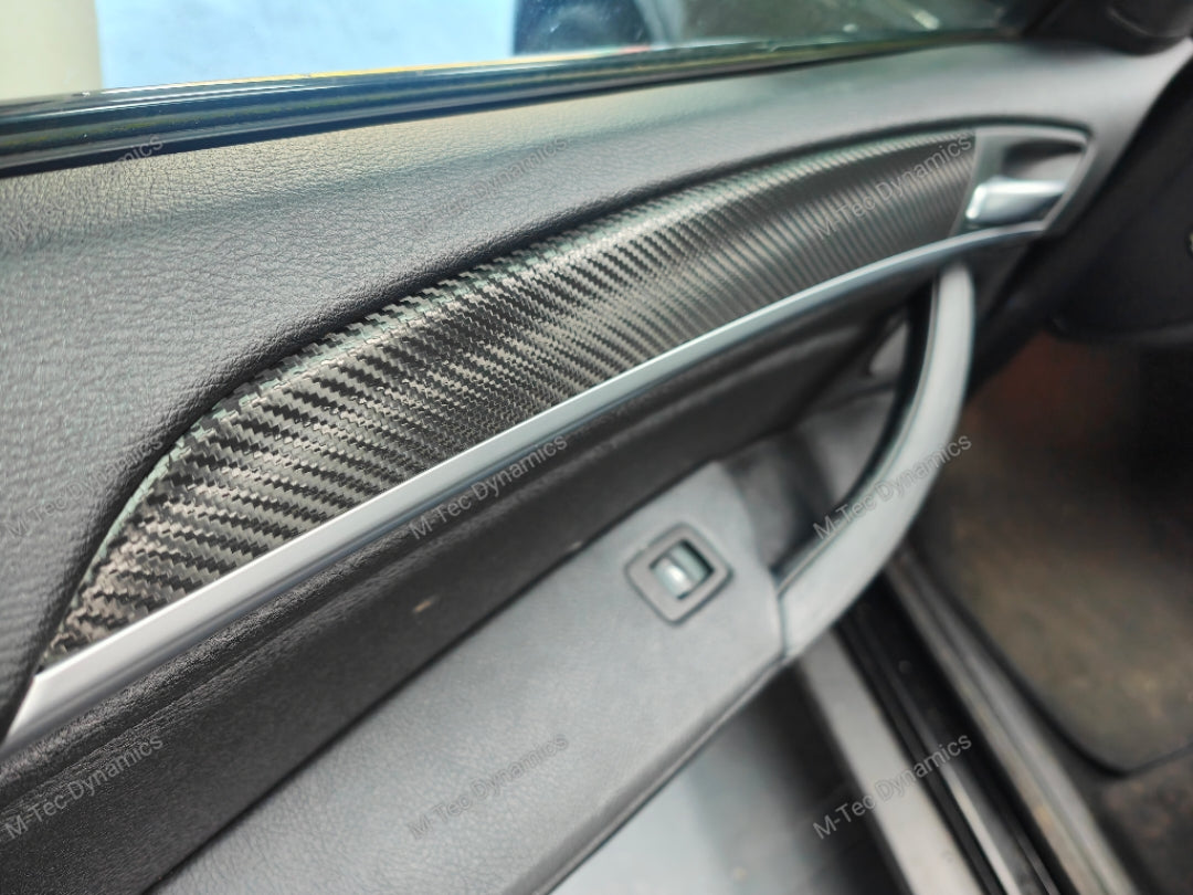 BMW X5 E70 / X6 E71 INTERIOR WRAPPING SERVICE - BLACK DEEP TEXTURED CARBON