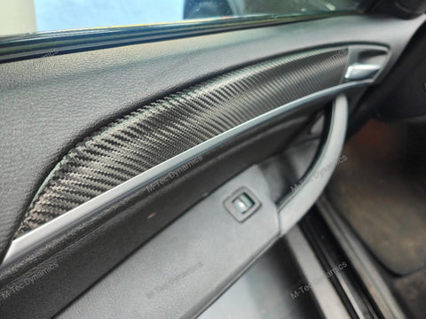 BMW X5 E70 / X6 E71 INTERIOR WRAPPING SERVICE - BLACK DEEP TEXTURED CARBON