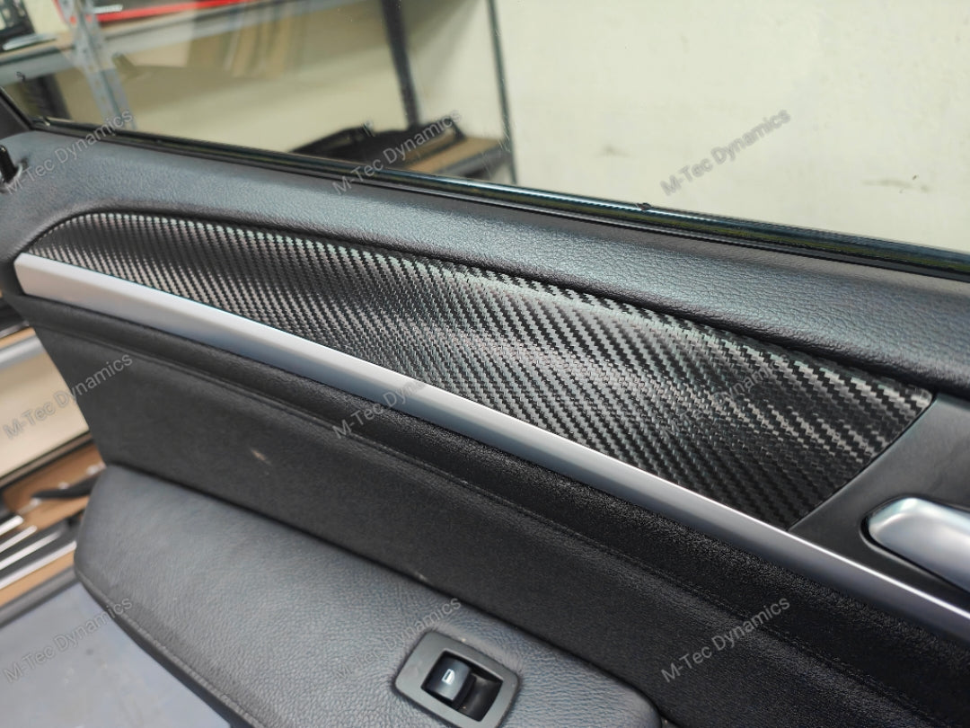 BMW X5 E70 / X6 E71 INTERIOR WRAPPING SERVICE - BLACK DEEP TEXTURED CARBON