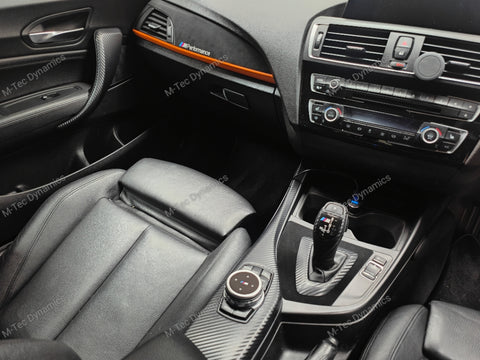 BMW F20 F21 F22 F23 CUSTOM INTERIOR TRIM SET - WRAPPING SERVICE - 3D CARBON / ALCANTARA / ORANGE ACCENT