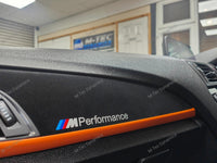 WRAPPING SERVICE - BMW F20 F21 F22 F23 CUSTOM INTERIOR TRIM SET - 3D CARBON / ALCANTARA / ORANGE ACCENT
