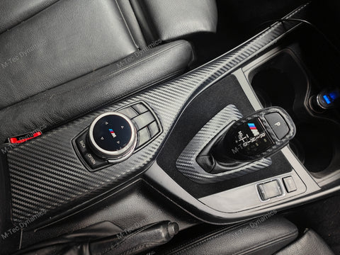 BMW F20 F21 F22 F23 CUSTOM INTERIOR TRIM SET - WRAPPING SERVICE - 3D CARBON / ALCANTARA / ORANGE ACCENT