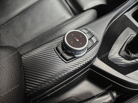 BMW F20 F21 F22 F23 CUSTOM INTERIOR TRIM SET - WRAPPING SERVICE - 3D CARBON / ALCANTARA / ORANGE ACCENT