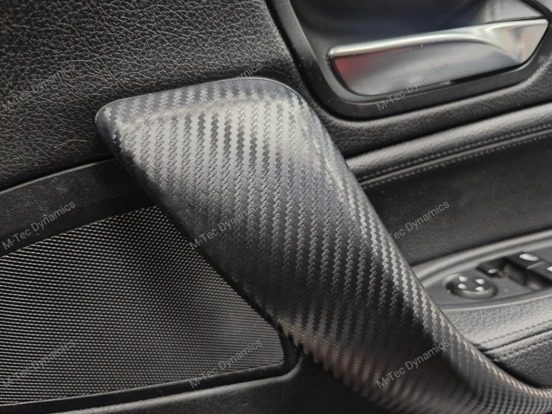 WRAPPING SERVICE - BMW F20 F21 F22 F23 CUSTOM INTERIOR TRIM SET - 3D CARBON / ALCANTARA / ORANGE ACCENT