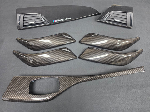 BMW F20 INTERIOR TRIM SET - PERFORMANCE STYLE / HIGH GLOSS CARBON / ALCANTARA (MTD-HG)