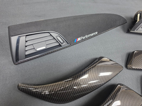 BMW F20 INTERIOR TRIM SET - PERFORMANCE STYLE / HIGH GLOSS CARBON / ALCANTARA (MTD-HG)
