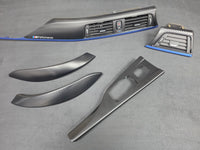 BMW F33 CONVERTIBLE INTERIOR TRIM SET - 3D CARBON / BLUE ACCENT