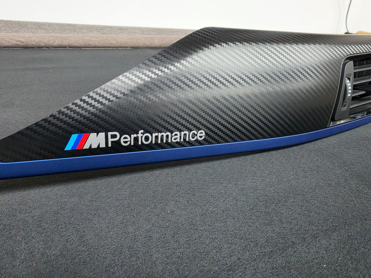 BMW F33 CONVERTIBLE INTERIOR TRIM SET - 3D CARBON / BLUE ACCENT