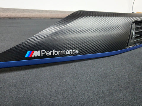 BMW F33 CONVERTIBLE INTERIOR TRIM SET - 3D CARBON / BLUE ACCENT