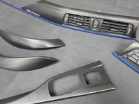 BMW F33 CONVERTIBLE INTERIOR TRIM SET - 3D CARBON / BLUE ACCENT