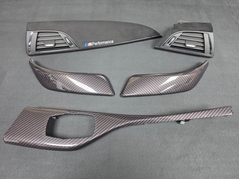 BMW F21 F22 INTERIOR TRIM SET - PERFORMANCE STYLE / HIGH GLOSS CARBON / ALCANTARA (NEW)